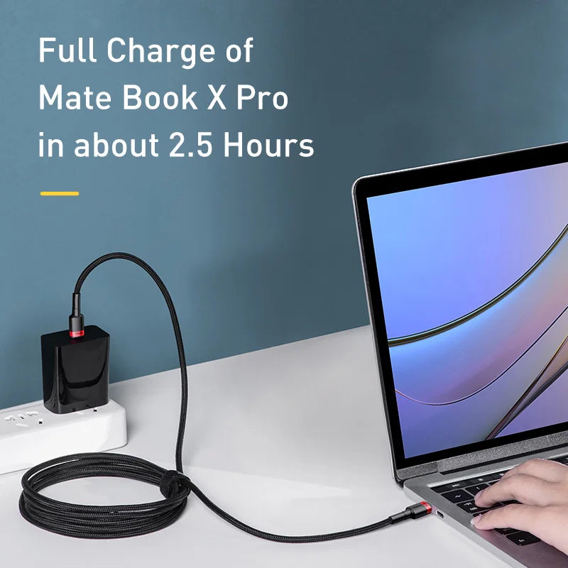 Cabo USB - C Baseus 100W com carregamento Rápido