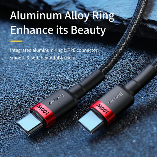 Cabo USB - C Baseus 100W com carregamento Rápido