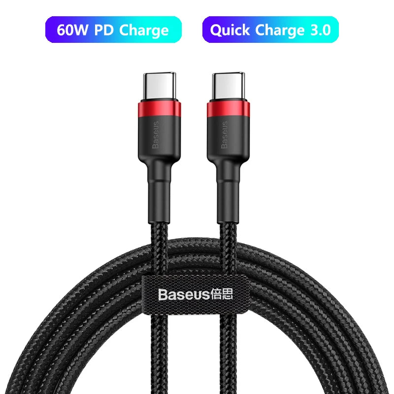 Cabo USB - C Baseus 100W com carregamento Rápido