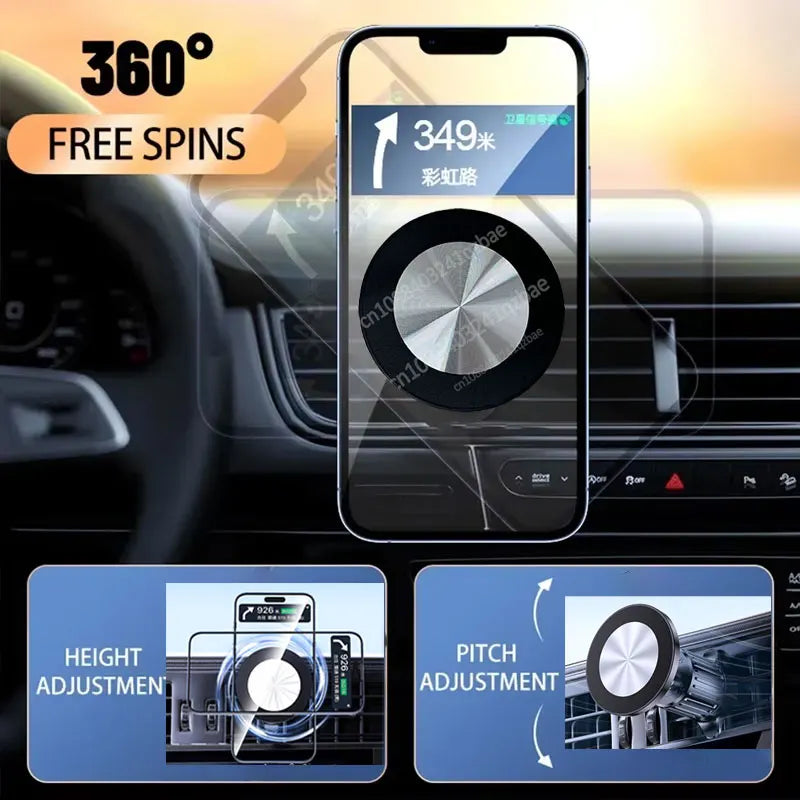 Suporte Magnético MagSafe para Carro / Fixação Premium 360º / Zyvena