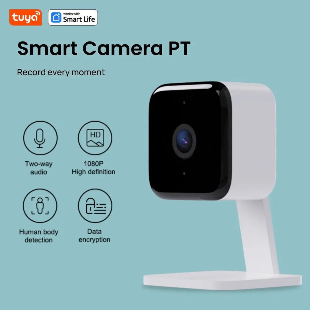Câmera de Segurança Wi-Fi Tuya 1080p com Áudio Bidirecional