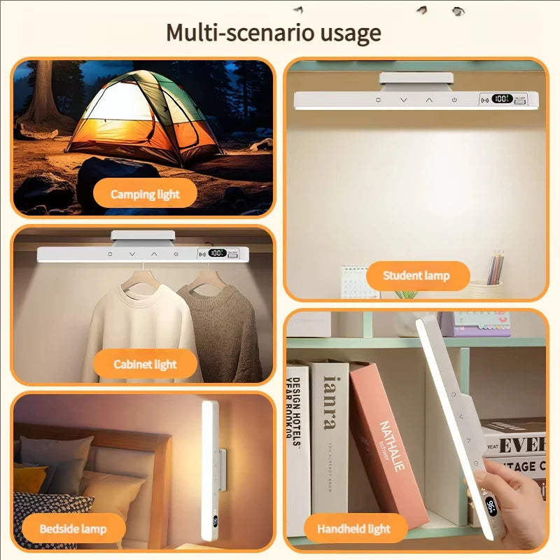 Luminária LED Magnética Zyvena com Controle e Carregamento USB