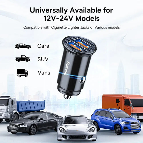 Carregador Veicular ZYVENA PowerDrive 30W USB-C Fast Charge
