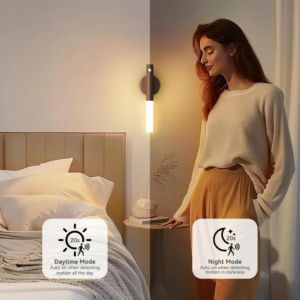 Luminária LED Zyvena com Sensor de Movimento e Carregamento USB