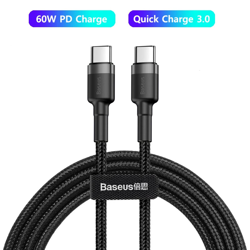 Cabo USB - C Baseus 100W com carregamento Rápido