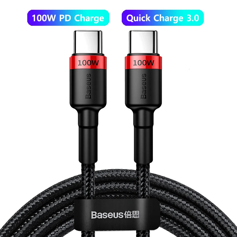 Cabo USB - C Baseus 100W com carregamento Rápido